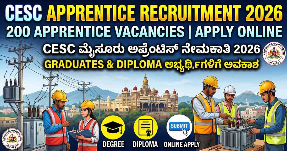CESC Mysore Apprentice Recruitment 2026