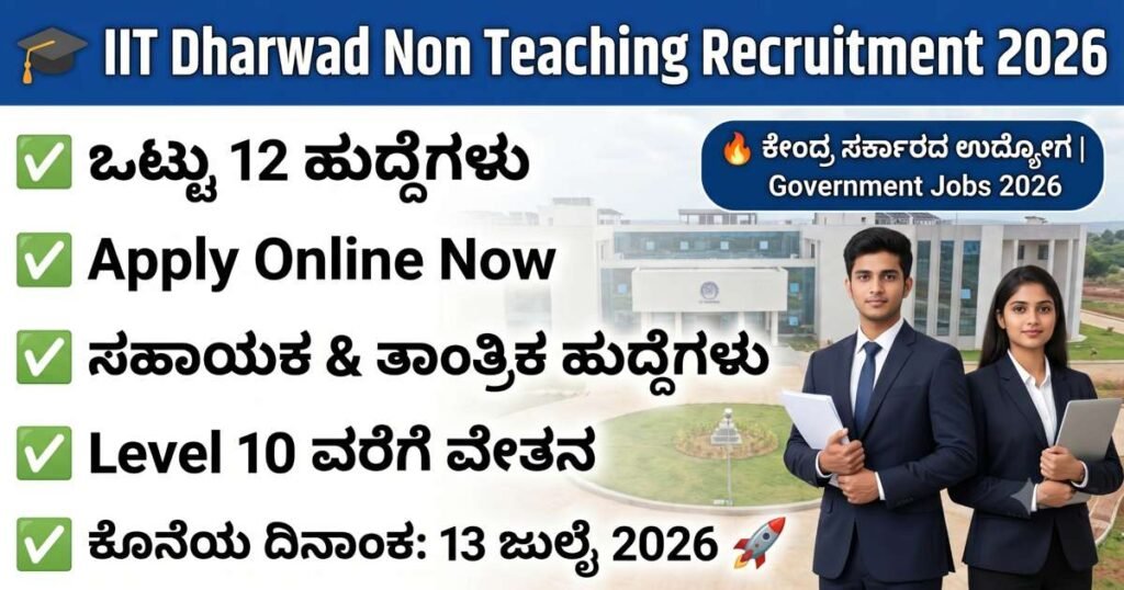 IIT Dharwad Non Teaching Recruitment 2026