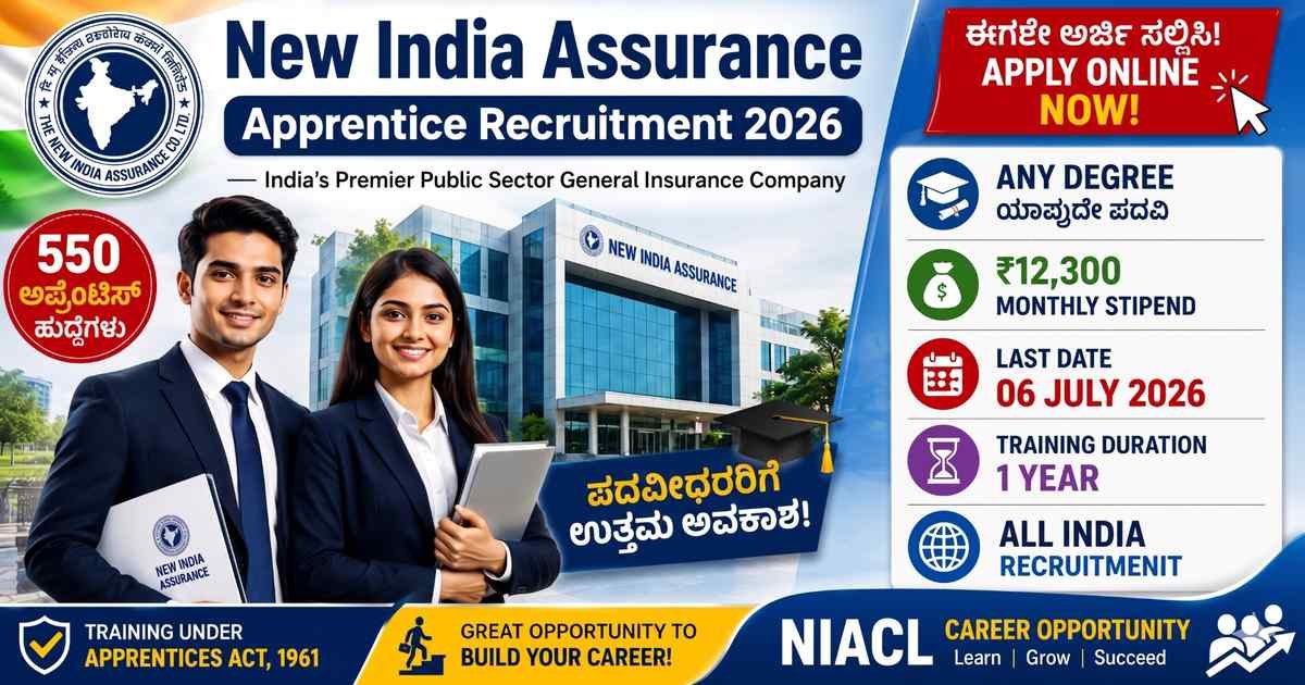 New India Assurance Apprentice Recruitment