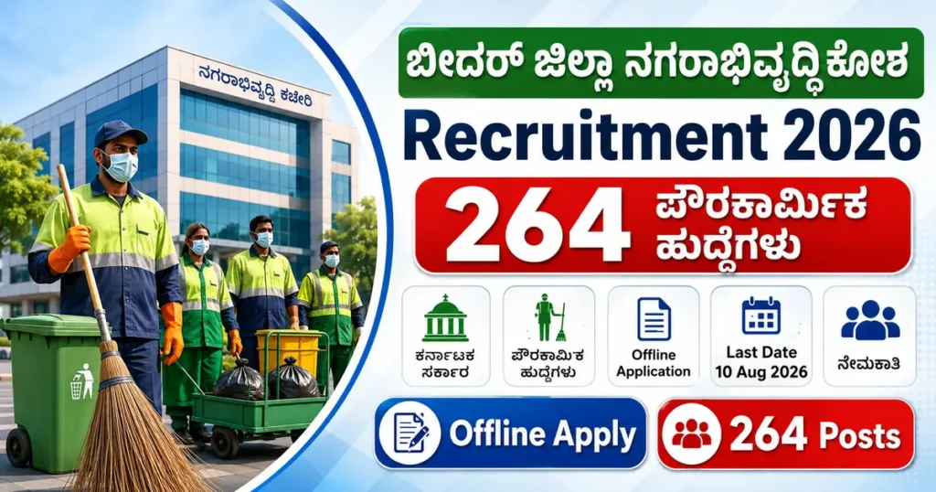 District Urban Development Cell Bidar Recruitment 2026