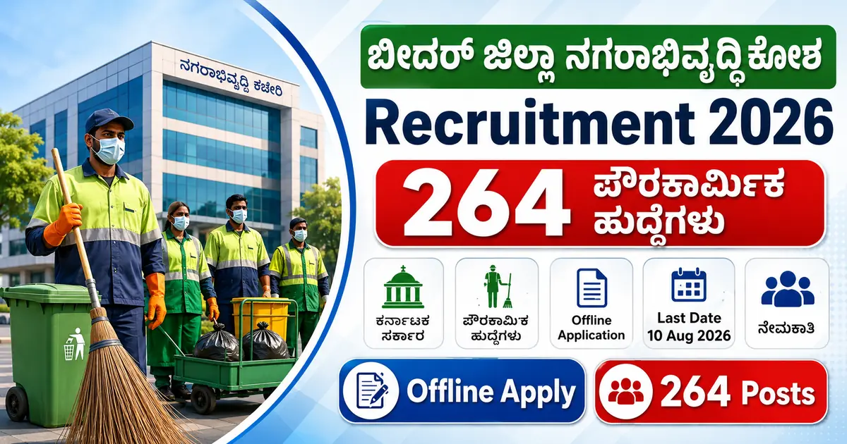 District Urban Development Cell Bidar Recruitment 2026