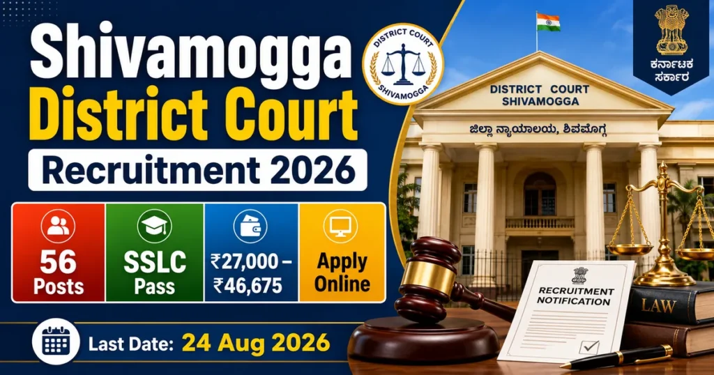 Shivamogga District Court Recruitment 2026