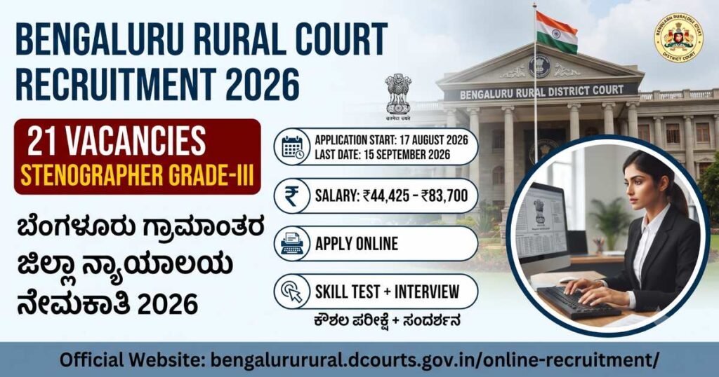 Bengaluru Rural Court Recruitment 2026