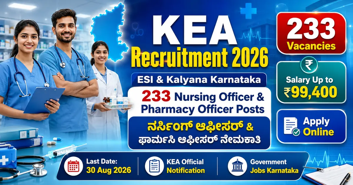 KEA Nursing Pharmacy Officer Recruitment 2026
