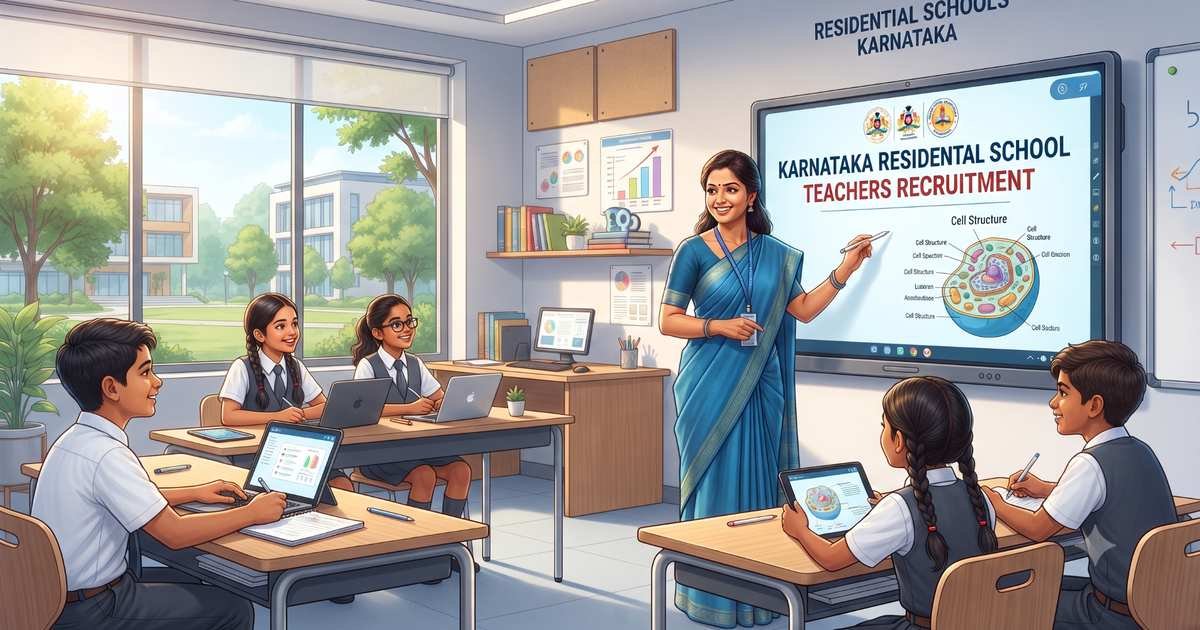 Karnataka Residential School Teachers Recruitment 2026: KEA ಇಂದ ವಸತಿ ಶಾಲಾ ಶಿಕ್ಷಕರ 140 ಹುದ್ದೆಗಳಿಗೆ ಅಧಿಸೂಚನೆ ಪ್ರಕಟ!